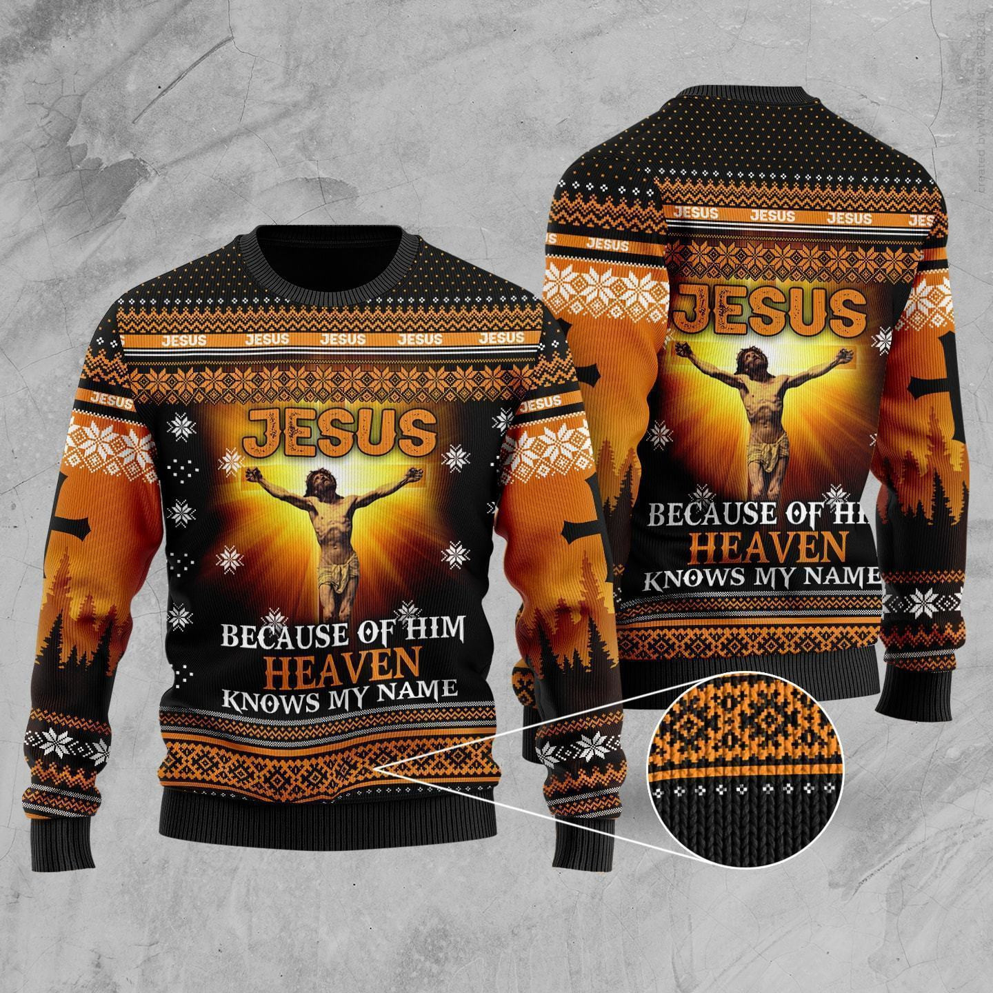 Christian Jesus Easter Ugly Christmas Sweater Adult 3D Funny Matching for family