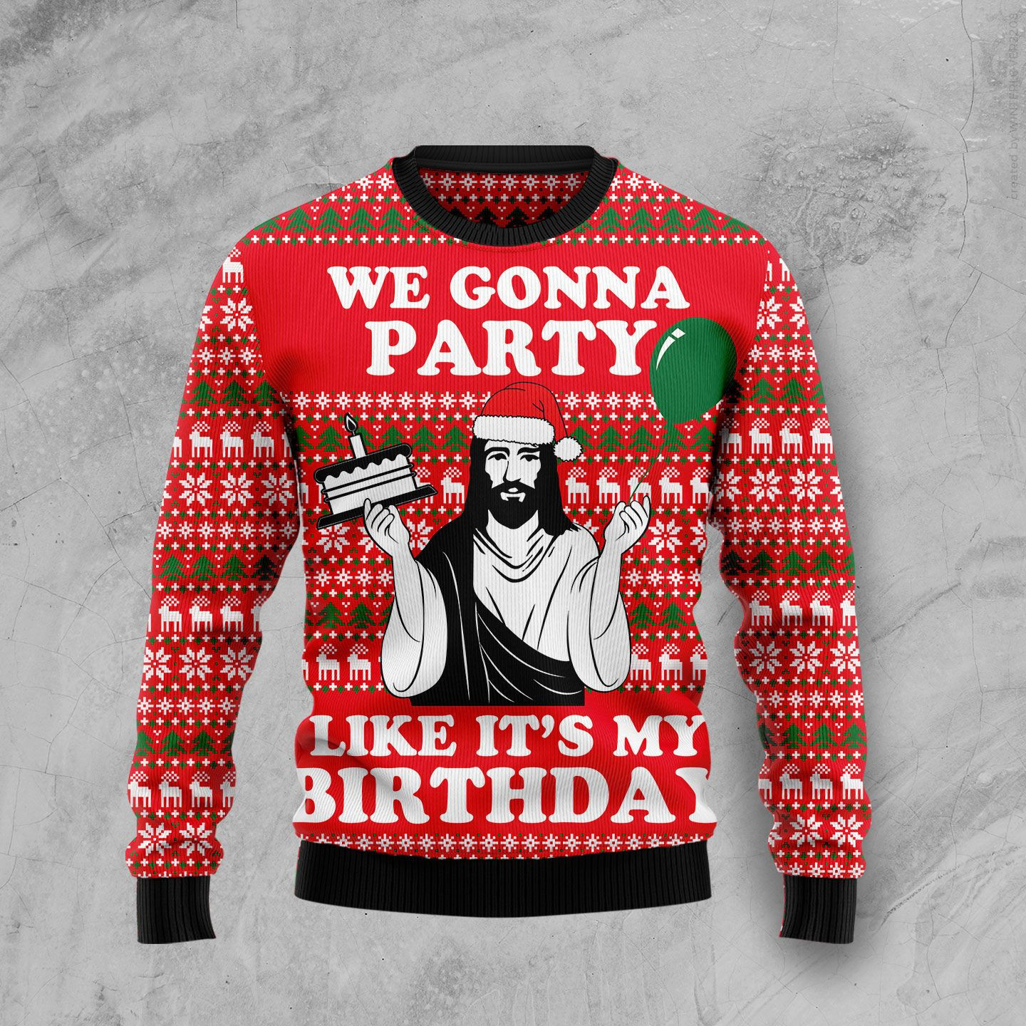 Christian Party Ugly Christmas Sweater Adult 3D Funny Matching for family