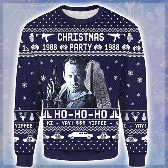 Christmas 1988 Party Ho Ho Ho Ugly Sweater - Image 2