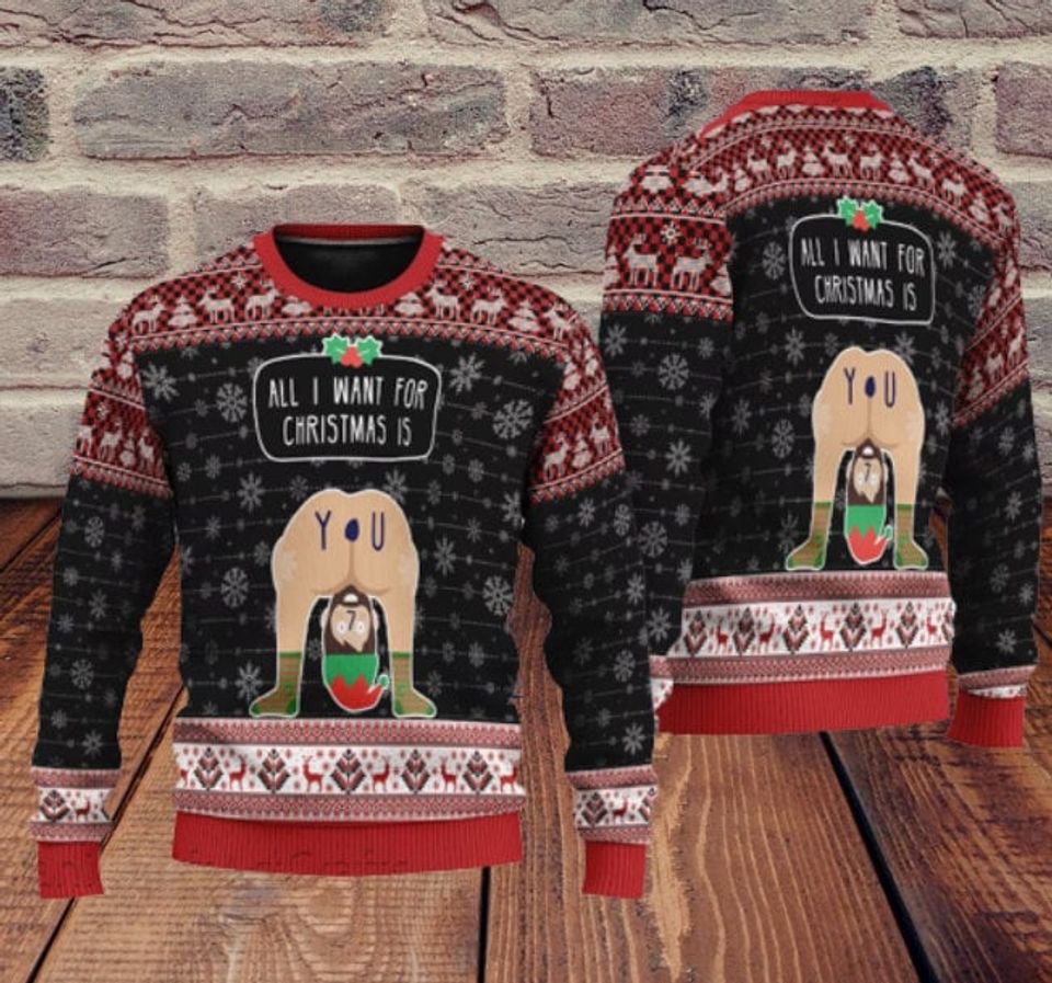 Christmas 2023, All I Want For Christmas Is You 3D Ugly Christmas Sweater