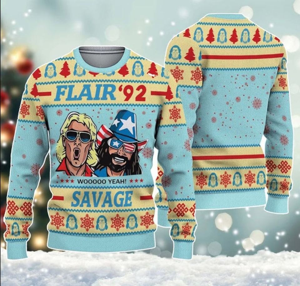 Christmas 2023, Flair 92 Savage Ugly Christmas Sweater