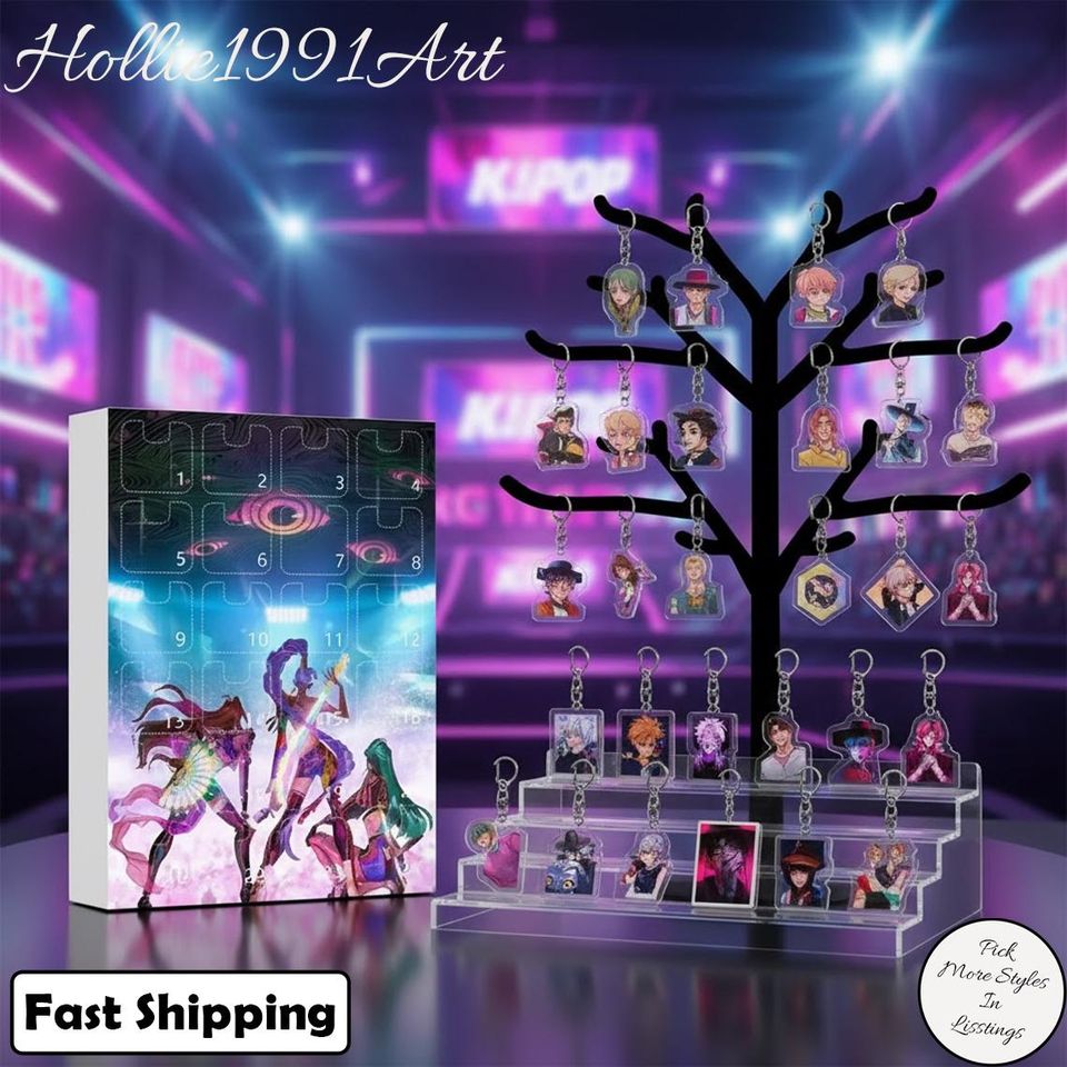 Christmas Advent Calendar 2025, K-Pop Devil Hunters Christmas Countdown Calendars,Calendar Acrylic 2D Flat