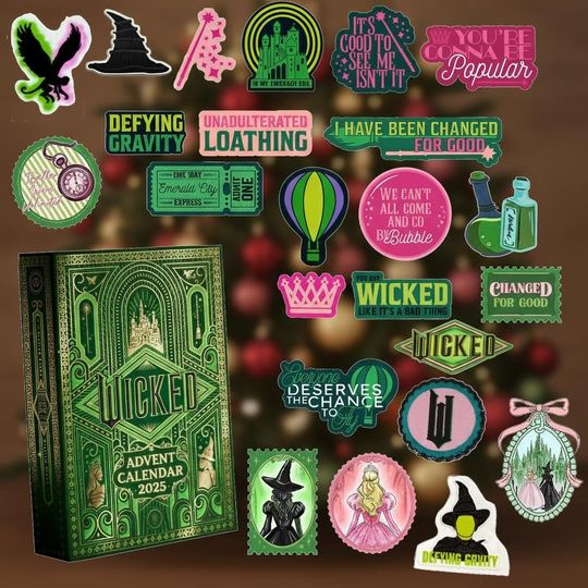 Christmas Advent Calendar 2025, Wicked Movie Christmas Countdown Calendars, 24 Days of Xmas Surprises, with 24 Collectible for Kids Gift - Image 7