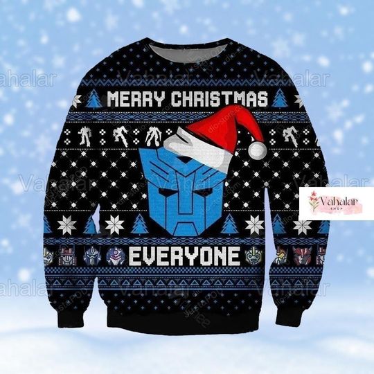 Christmas Autobot Ugly Sweater Xmas Sweatshirt - Image 2