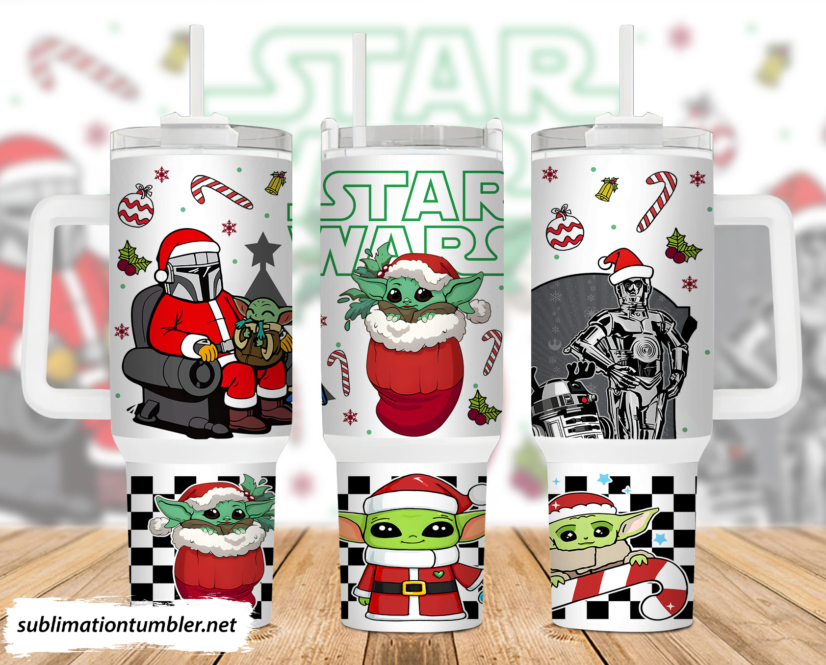 Christmas Baby Yoda Star Wars Movies Custom Stanley Cup 40 oz 30 oz Tumbler With HandleTVC2301900