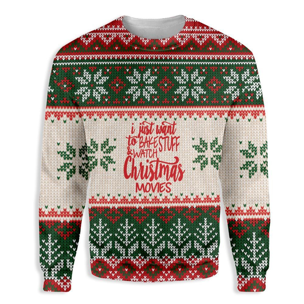 Christmas Baking Ugly Christmas Sweater Adult 3D Funny Matching for family