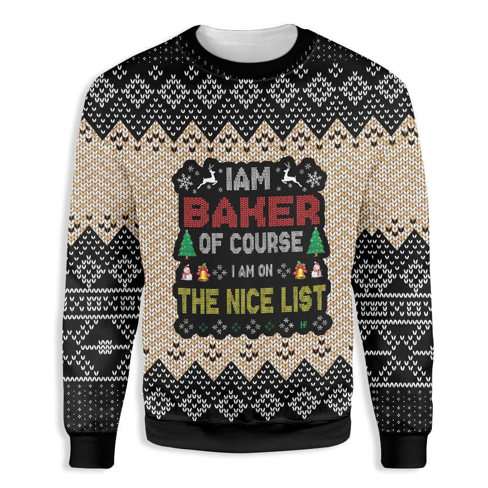 Christmas Baking Ugly Christmas Sweater Adult 3D Funny Matching for family