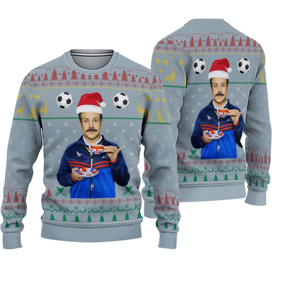 Christmas Believe 2023 Team Lasso Sweater 3D - Image 2