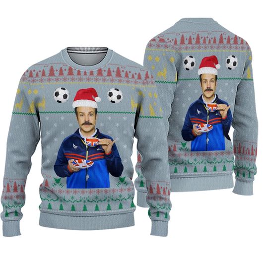 Christmas Believe 2023 Team Lasso Sweater 3D - Image 3