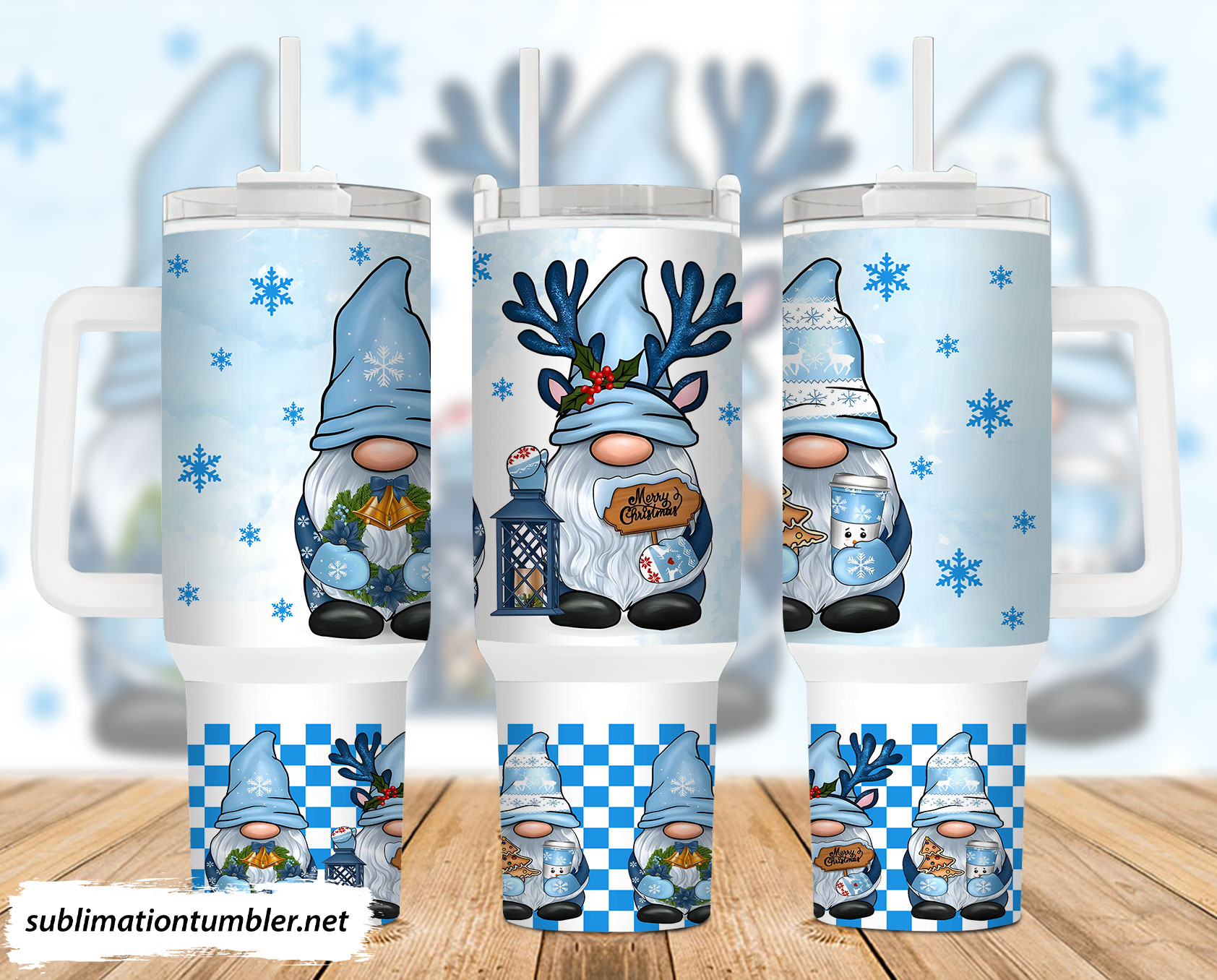 Christmas Blue Gnome Custom Stanley Cup 40 oz 30 oz Tumbler With HandleTVC2301898
