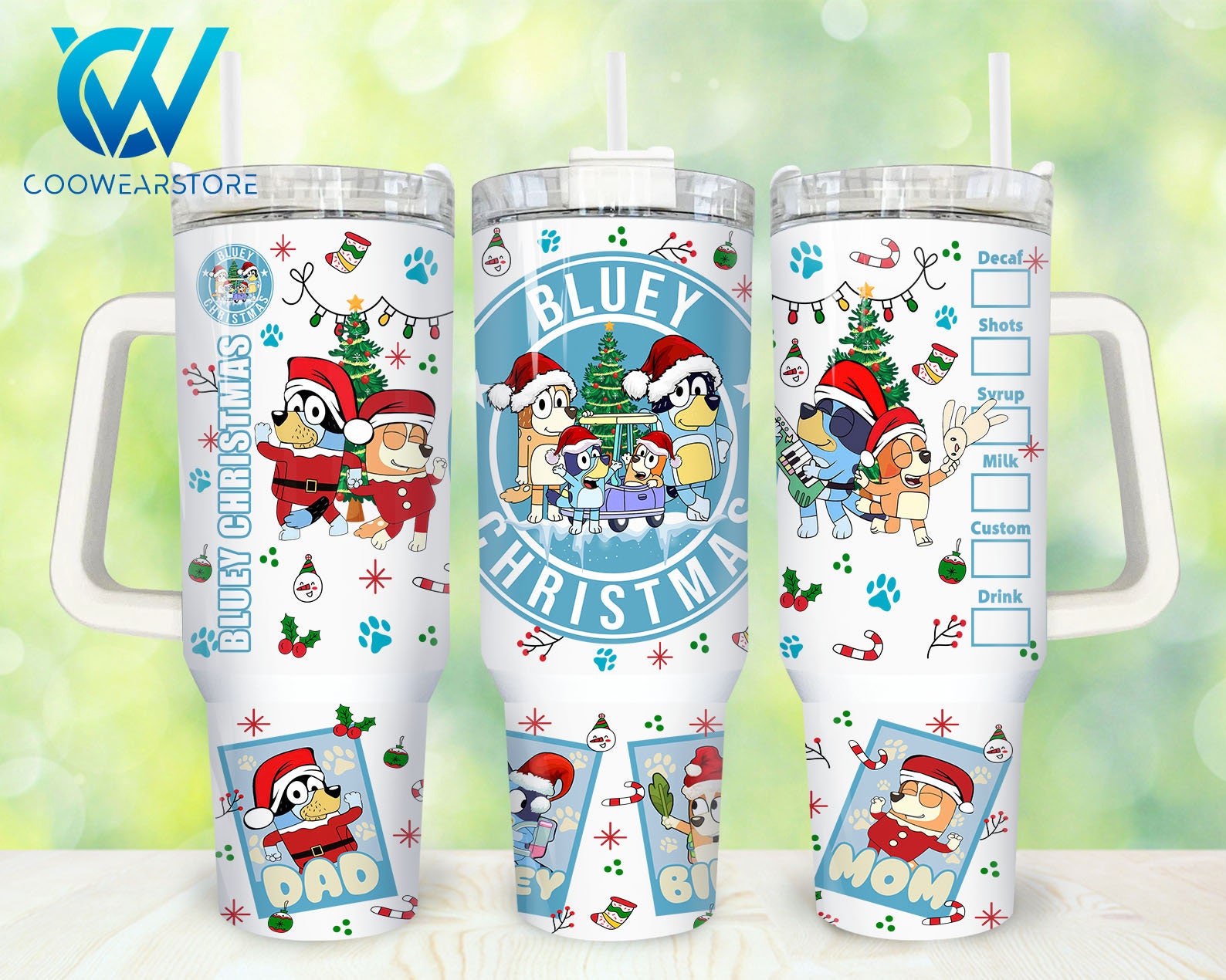 Christmas BlueyCartoon Custom Stanley Cup 40 oz 30 oz Tumbler With HandleTVC2301862