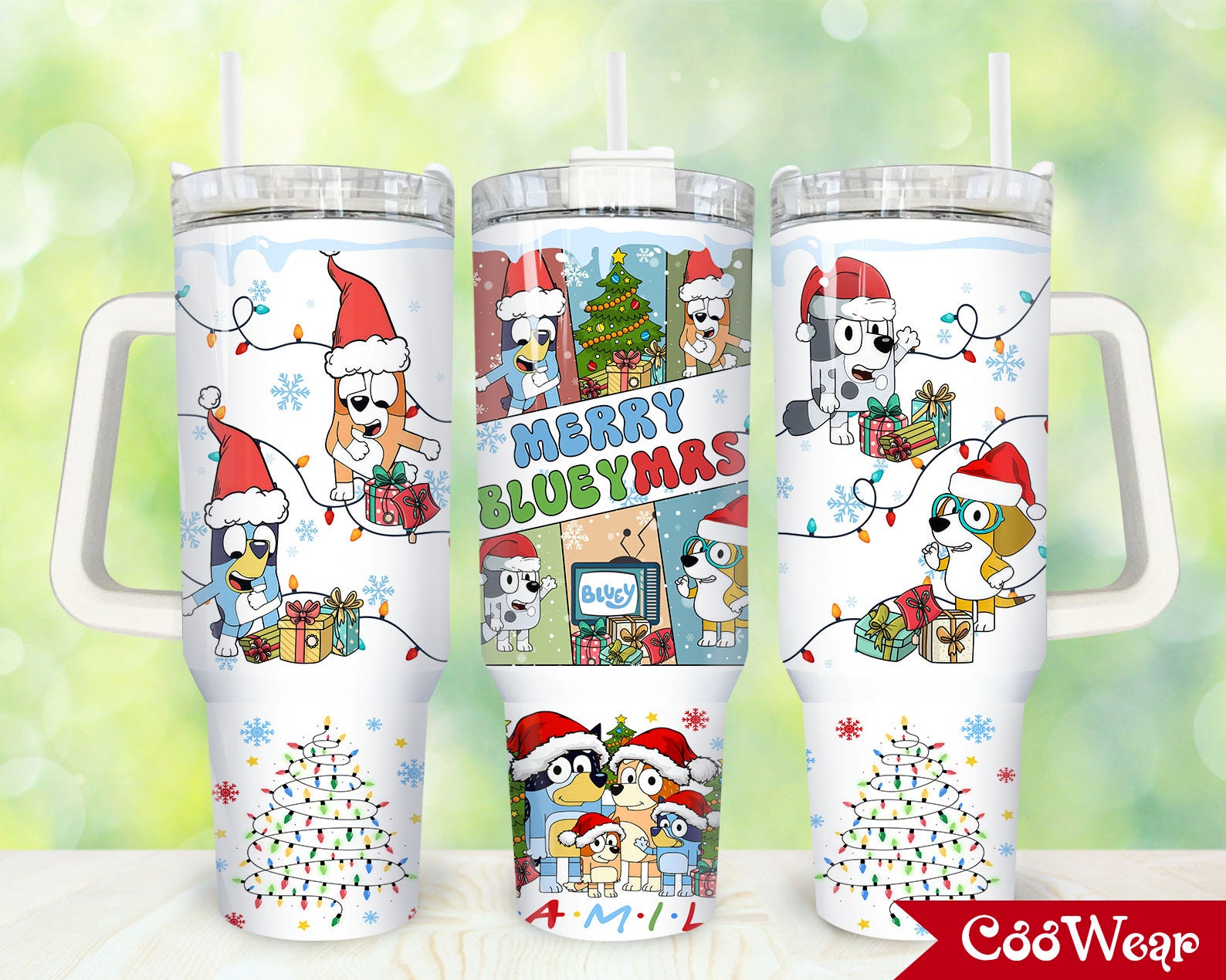 Christmas BlueyCartoon Custom Stanley Cup 40 oz 30 oz Tumbler With HandleTVC2301863