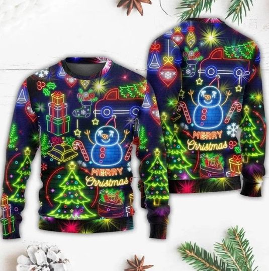 Christmas Bright Neon Sweatshirt - Image 4