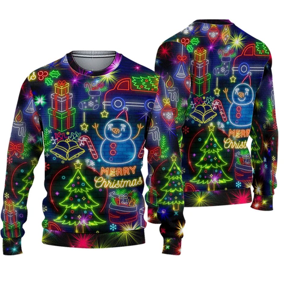 Christmas Bright Neon Ugly Christmas Sweater