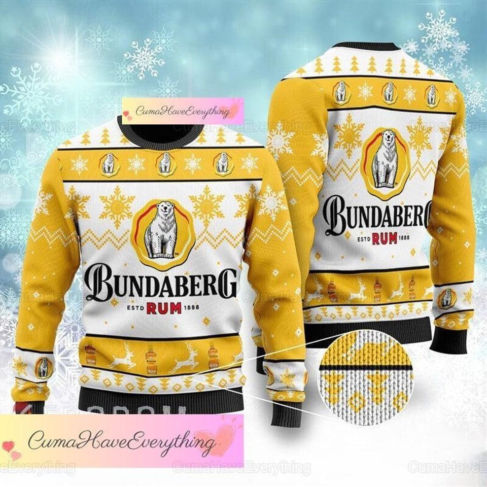 Christmas Bundaberg Christmas Sweater, Bundaberg Rum Ugly Sweater