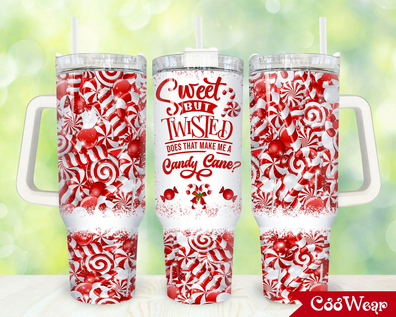 Christmas Candy Cane Custom Stanley Cup 40 oz 30 oz Tumbler With HandleTVC2301862