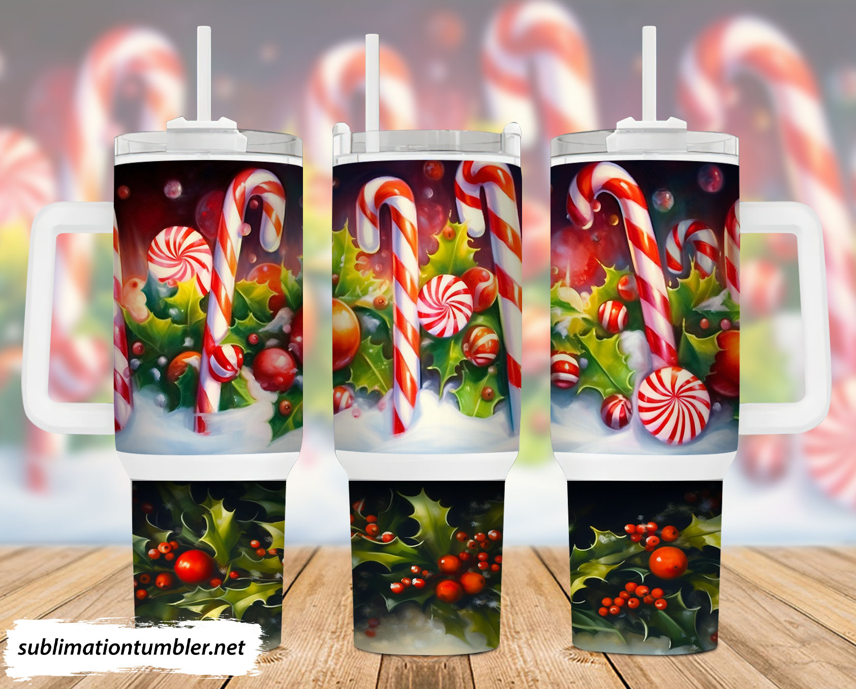 Christmas Candy Cane Custom Stanley Cup 40 oz 30 oz Tumbler With HandleTVC2301898