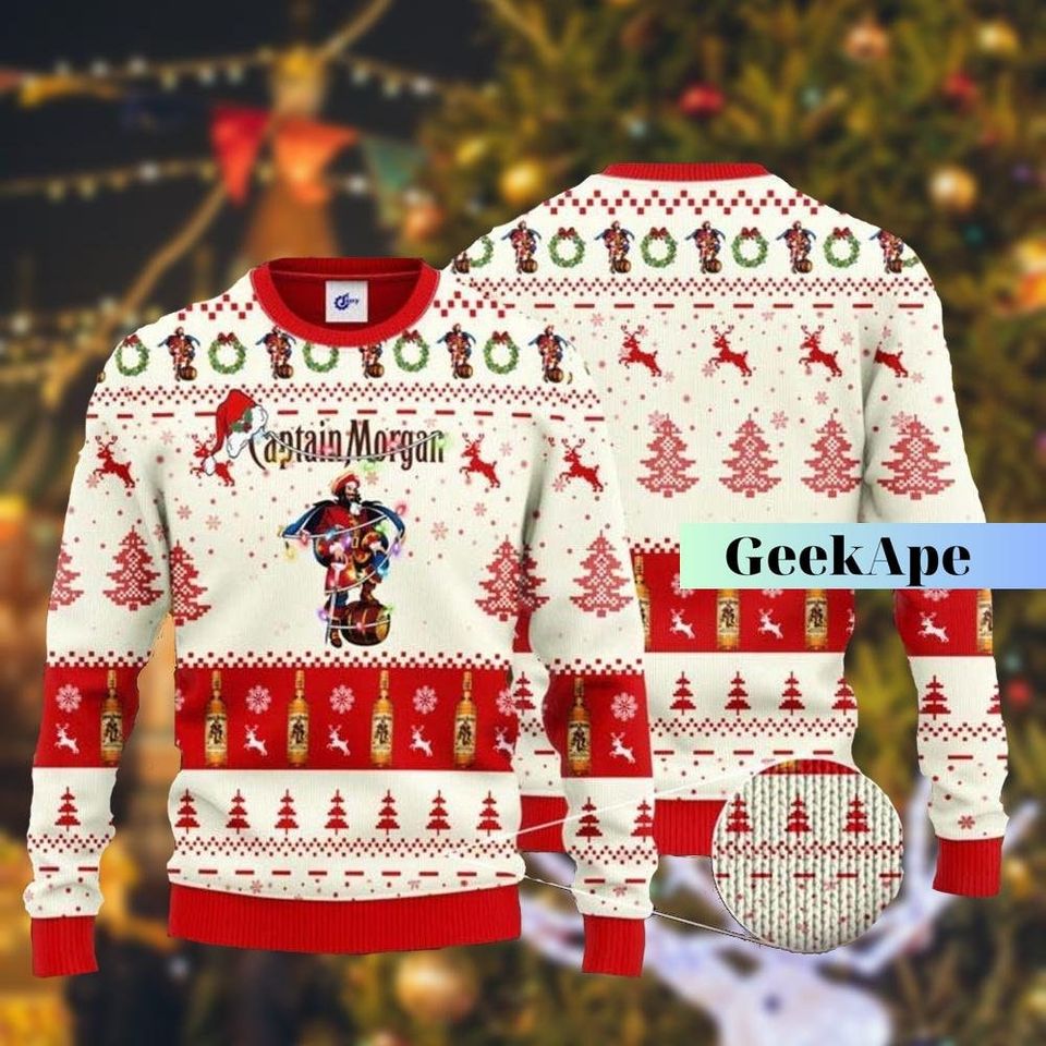 Christmas Captain Morgan Sweater, Captain Morgan Christmas Sweater