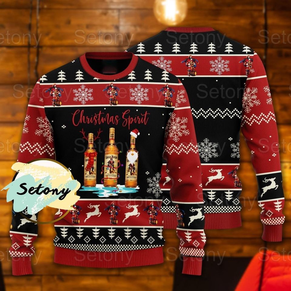 Christmas Captain Morgan Sweater, Captain Morgan Ugly Sweater