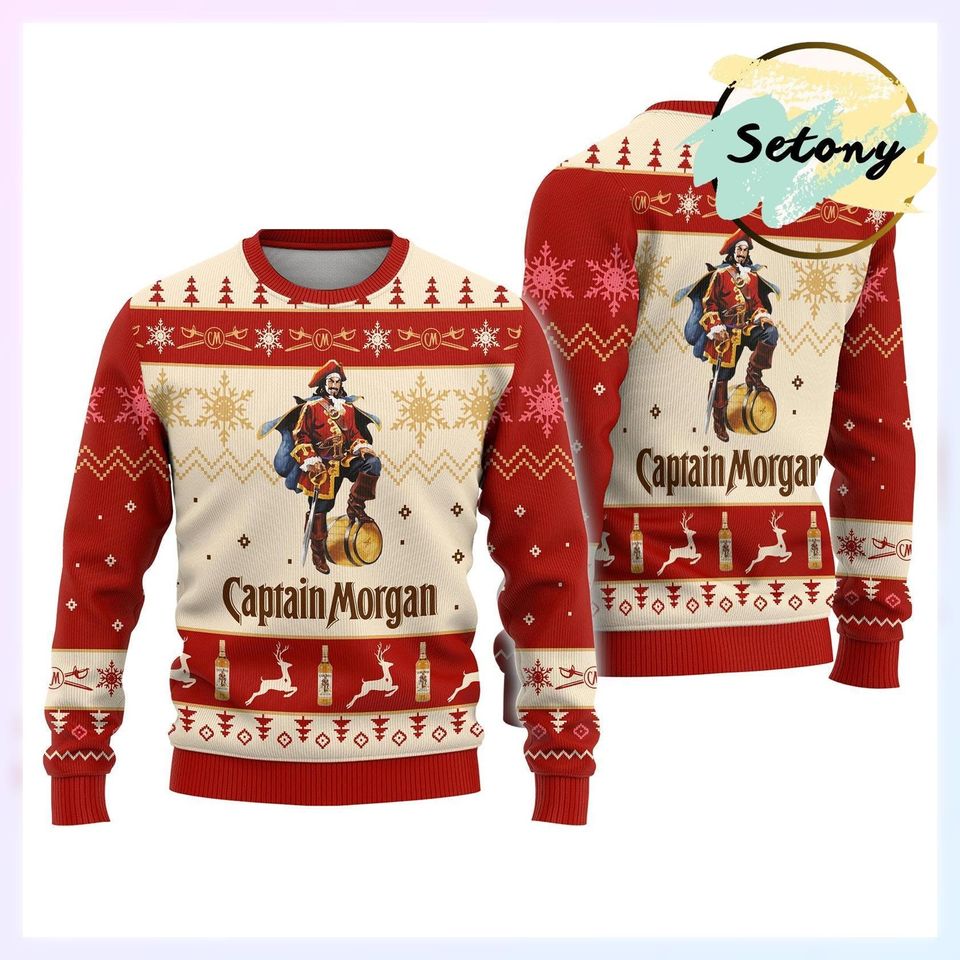 Christmas Captain Morgan Sweater, Captain Morgan Xmas Sweater