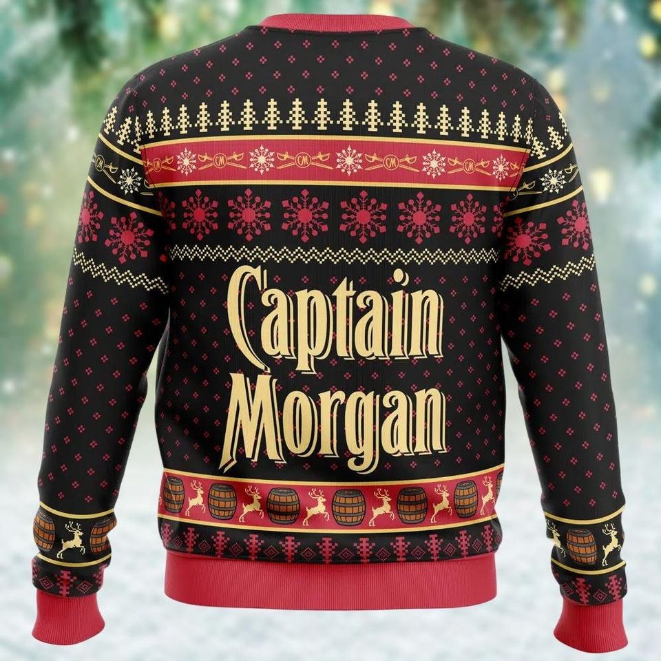 Christmas Captain Morgan Ugly Sweater, Captain Morgan Xmas Sweatshirt - Image 3