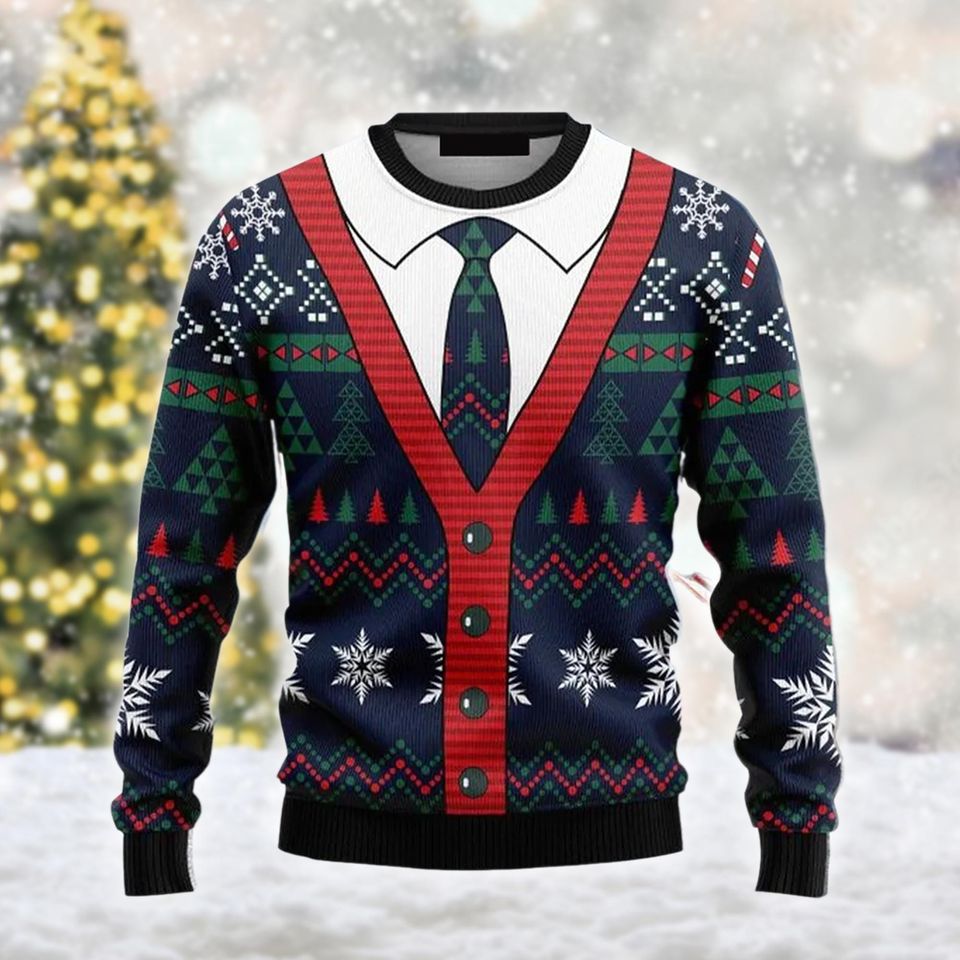 Christmas Cardigan Christmas Ugly Sweater, Xmas Holiday Ugly Sweater