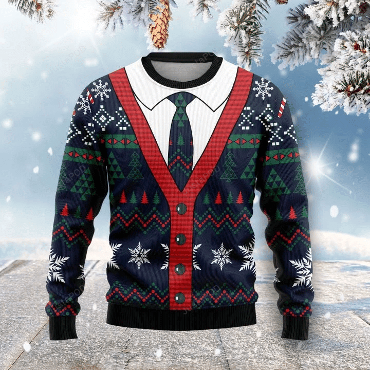 Christmas Cardigan Ugly Christmas Sweater Adult 3D Funny Matching for family