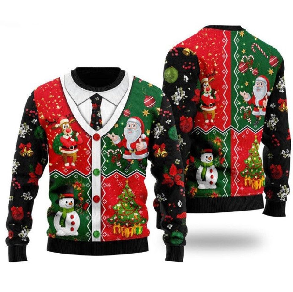 Christmas Cardigan Xmas Funny Ugly Christmas Sweater