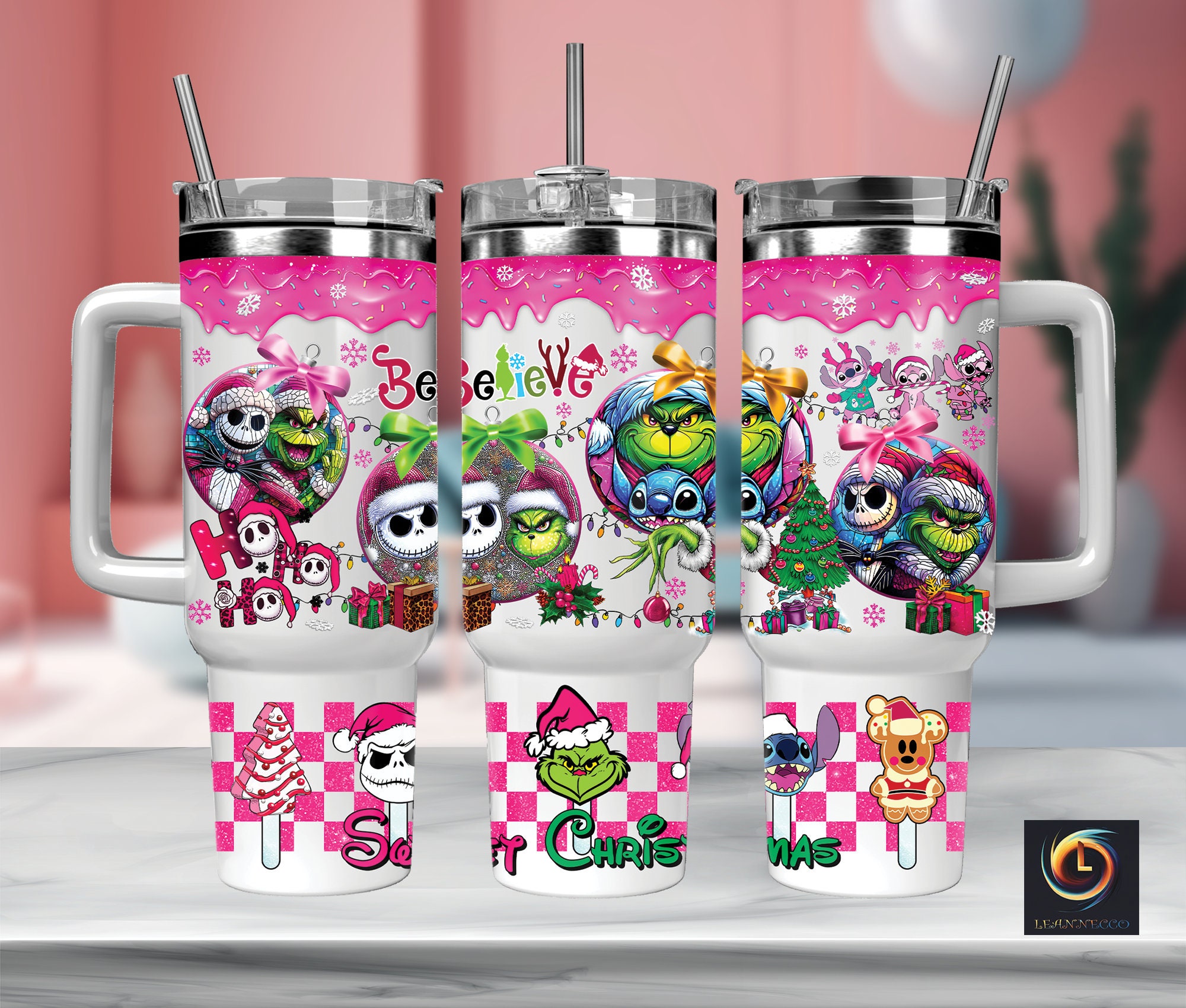 Christmas Characters Cartoon Custom Stanley Cup 40 oz 30 oz Tumbler With HandleTVC230101