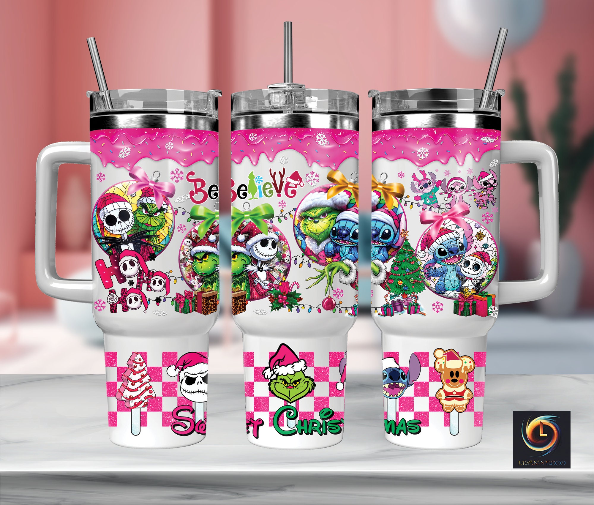Christmas Characters Cartoon Custom Stanley Cup 40 oz 30 oz Tumbler With HandleTVC2301992