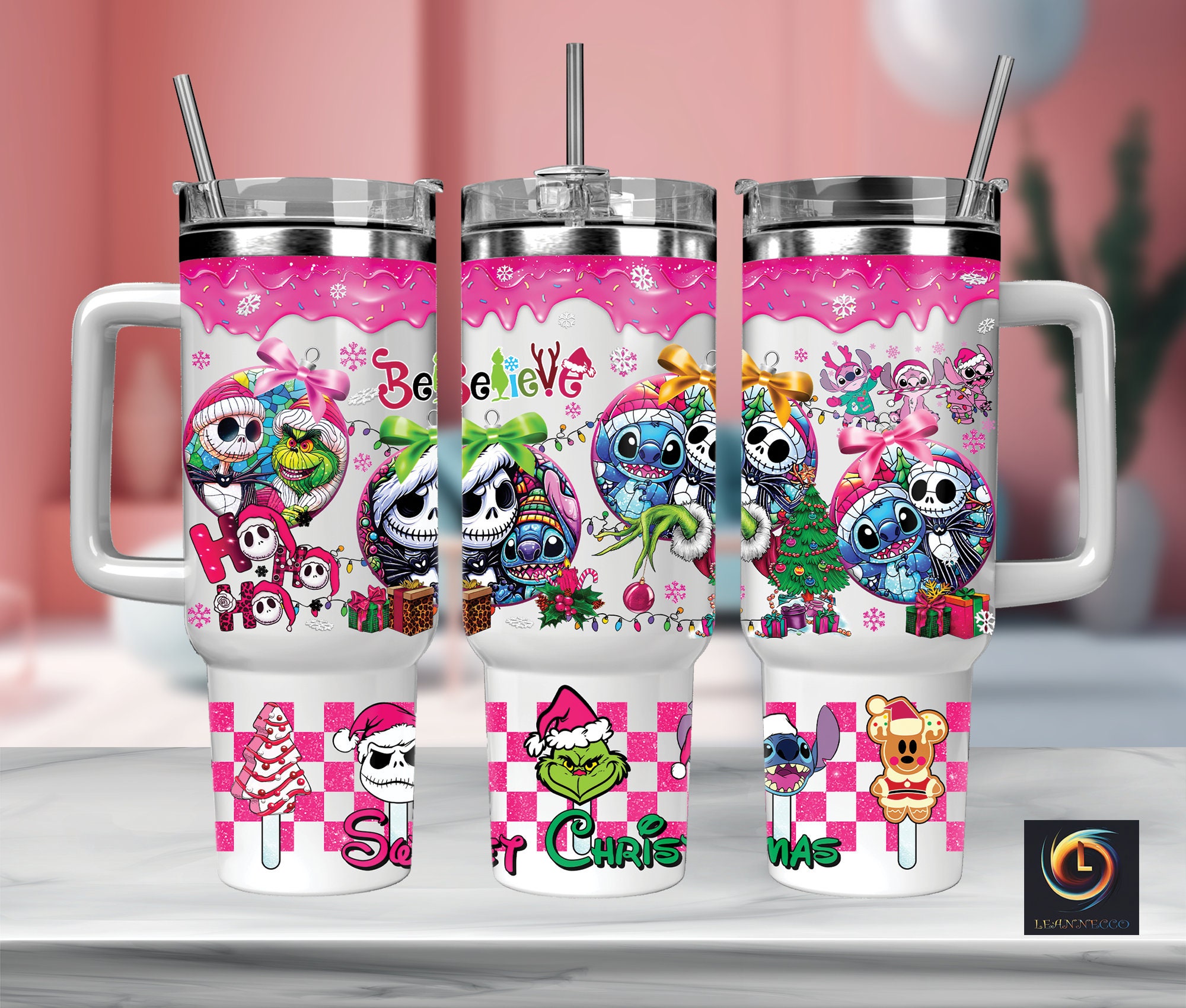 Christmas Characters Cartoon Custom Stanley Cup 40 oz 30 oz Tumbler With HandleTVC2301993