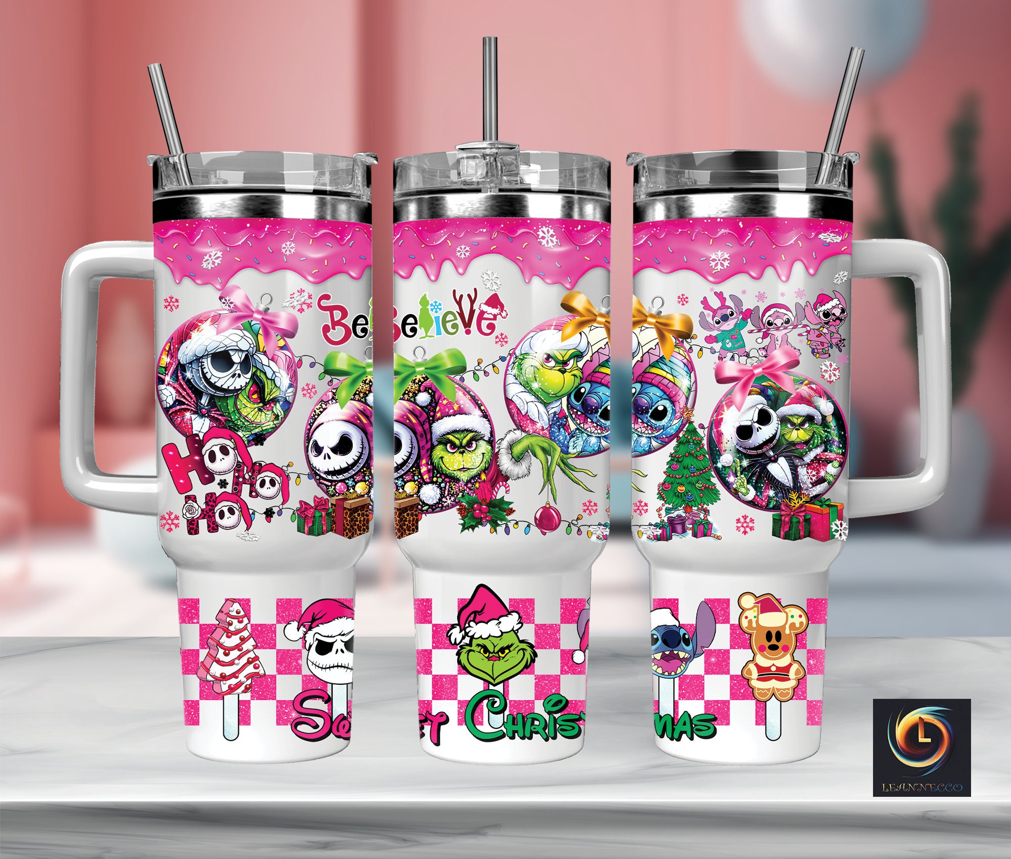 Christmas Characters Cartoon Custom Stanley Cup 40 oz 30 oz Tumbler With HandleTVC2301993