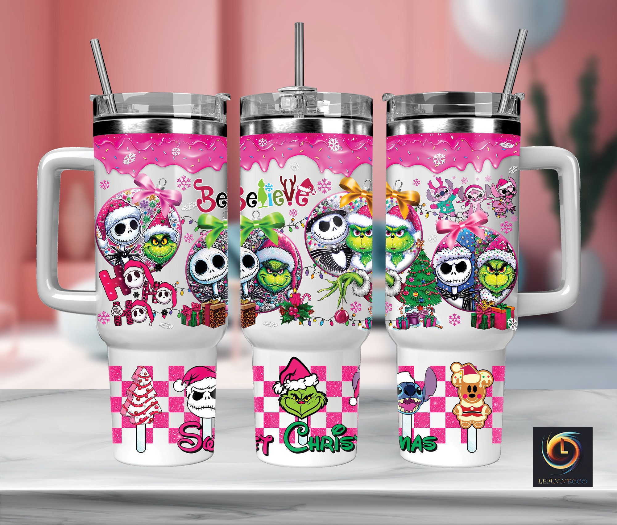 Christmas Characters Cartoon Custom Stanley Cup 40 oz 30 oz Tumbler With HandleTVC2301993