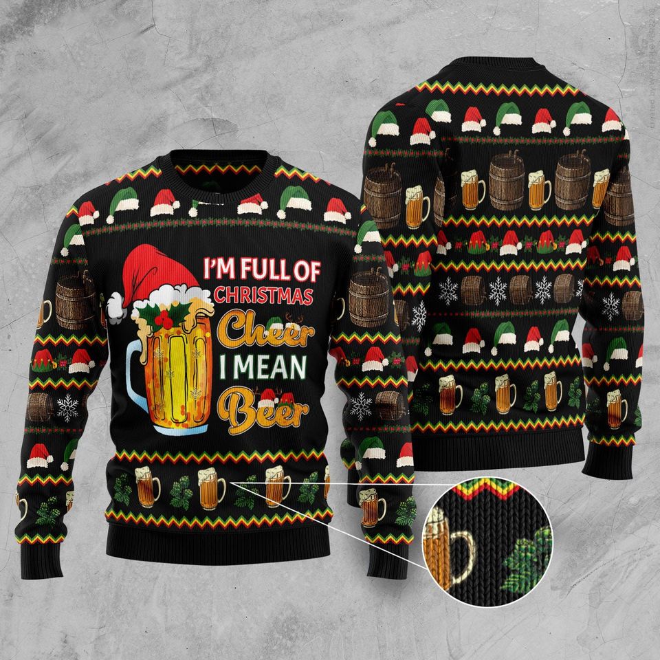 Christmas Cheer Beer unisex womens & mens, Ugly Christmas Sweater