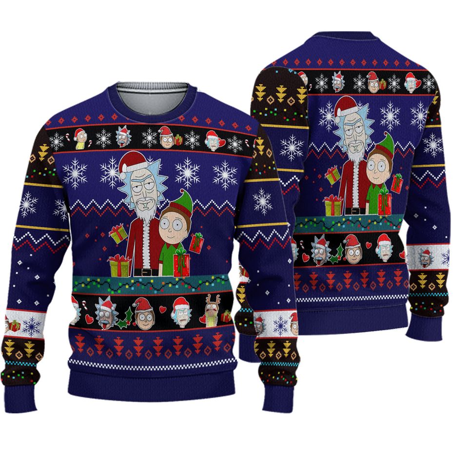 Christmas Cool Rick And Morty Ugly Christmas Sweater