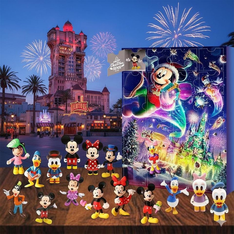 Christmas Countdown Calendar 2025, 24 Cute Animation Characters, Holiday Surprise Gift for Kids & Collectors