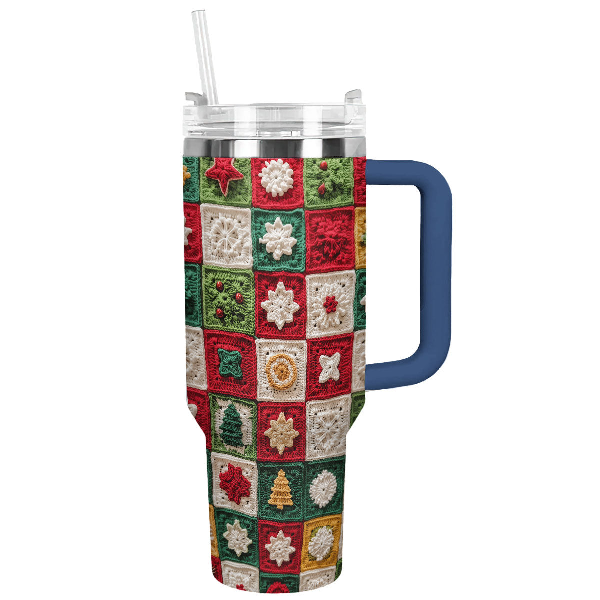 Christmas Crochet Granny Square Custom Stanley Cup 40 oz 30 oz Tumbler With HandleTVC2301499