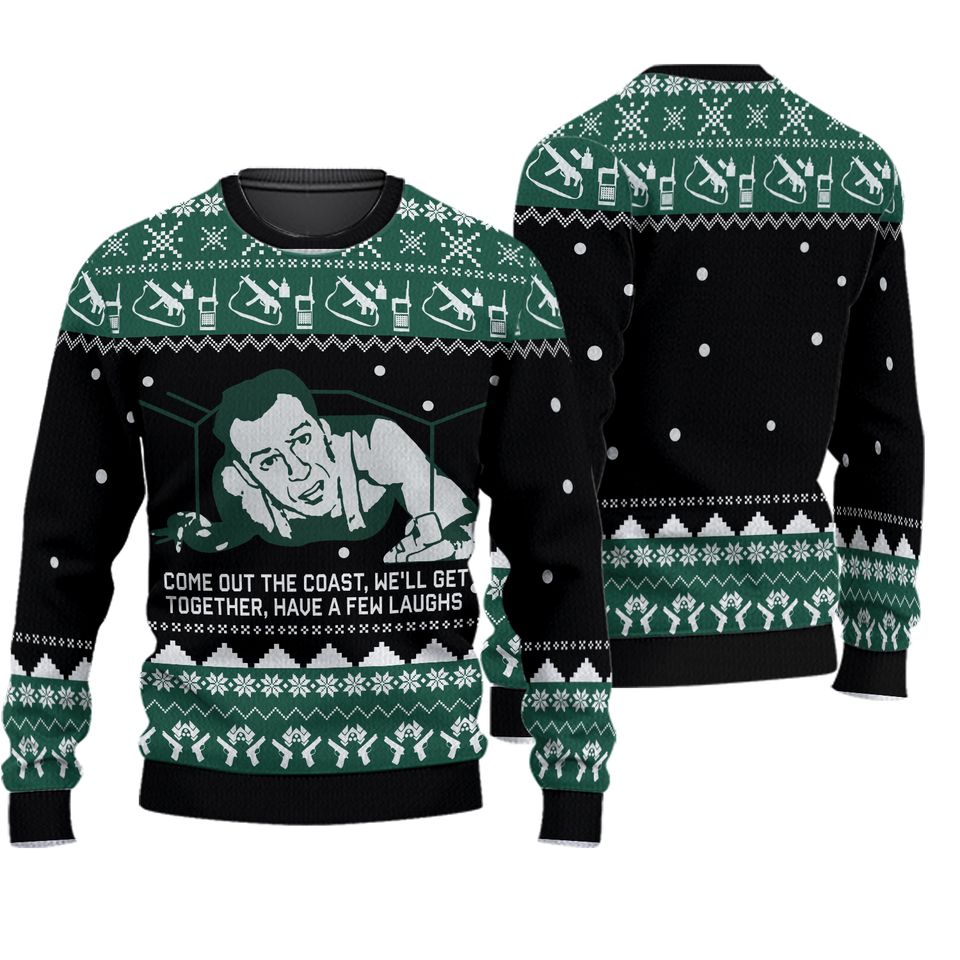Christmas Die Hard Ugly Sweater, Die Hard John McClane Ugly Christmas Sweater