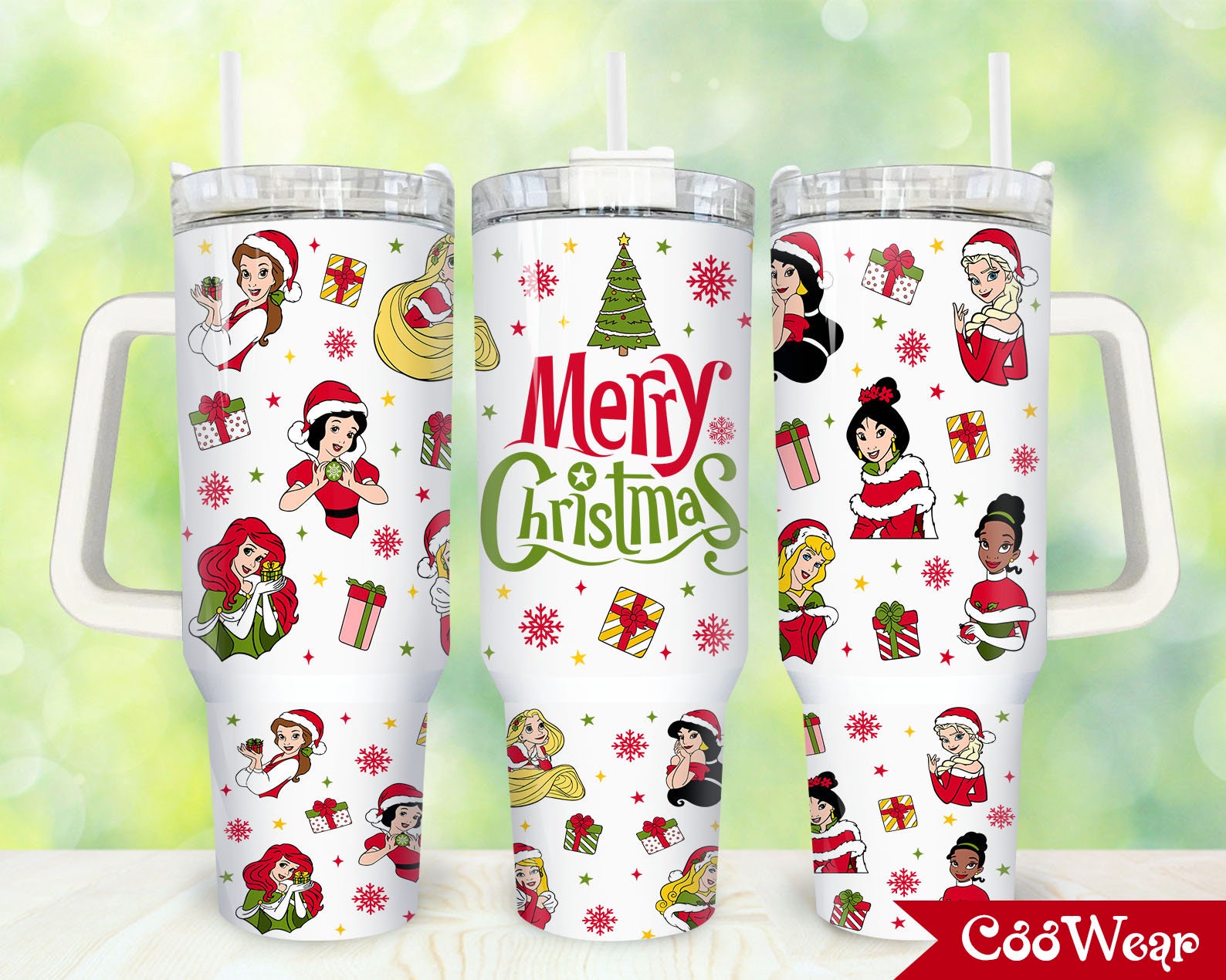 Christmas Disney PrincessesCartoon Custom Stanley Cup 40 oz 30 oz Tumbler With HandleTVC2301867