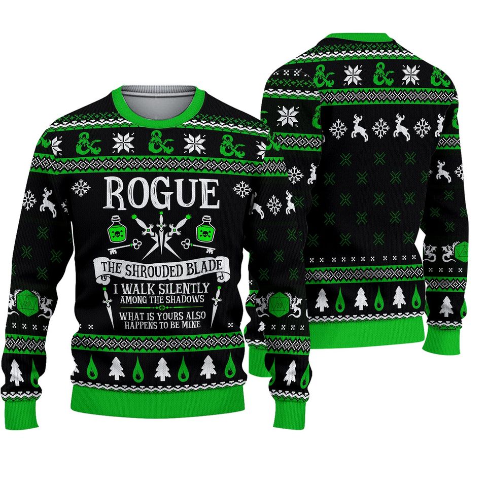 Christmas Dnd Classes Rogue Ugly Christmas Sweater