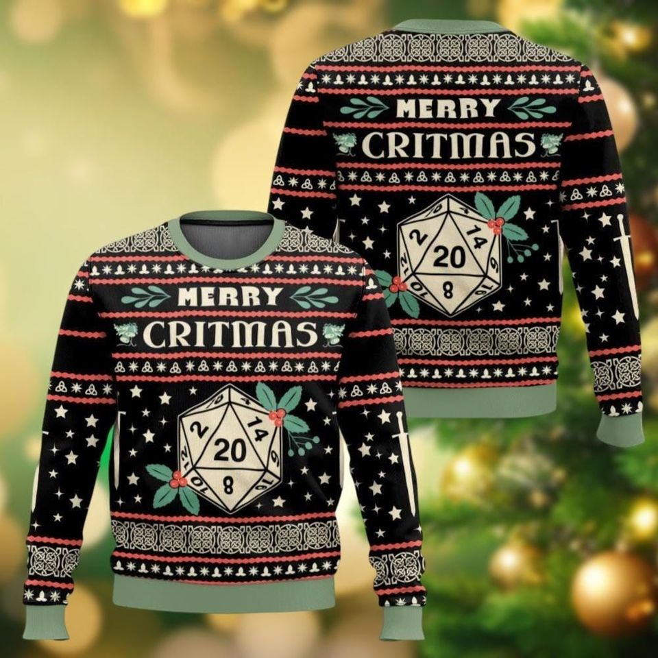 Christmas Dnd Ugly Sweater, Dungeons And Dragons Sweater