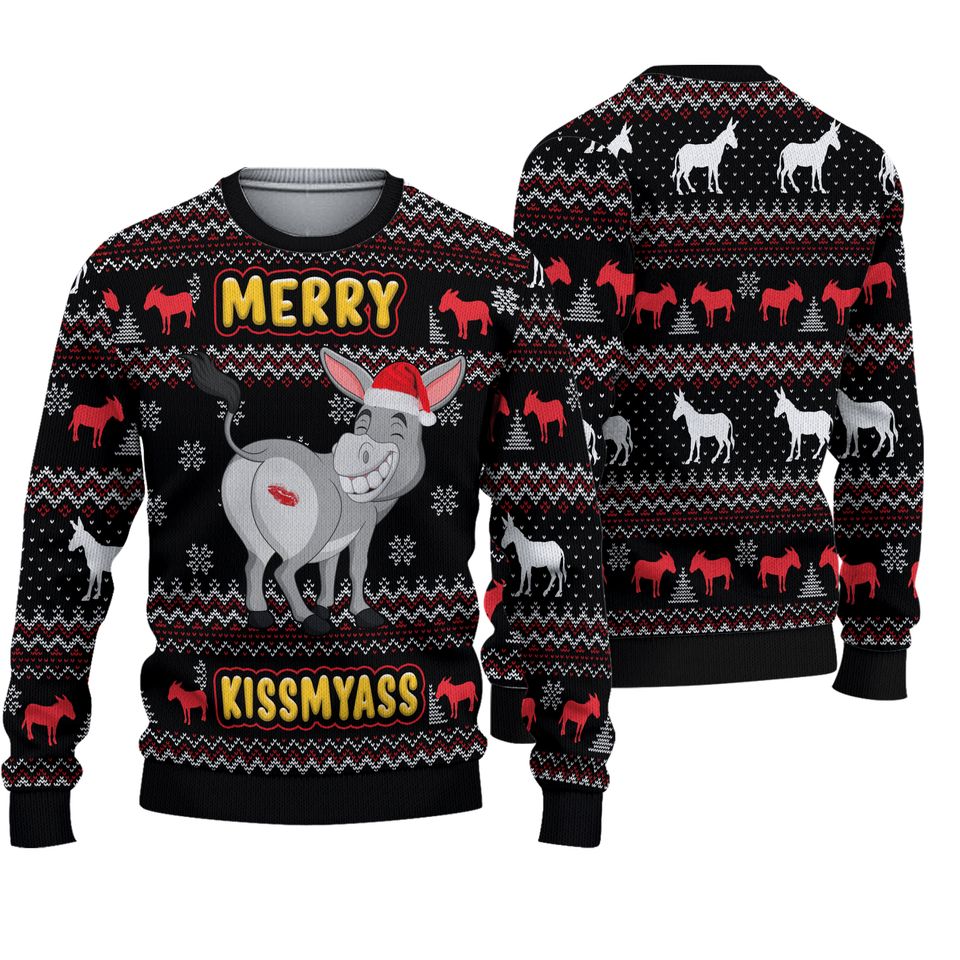 Christmas Donkey Ugly Sweater