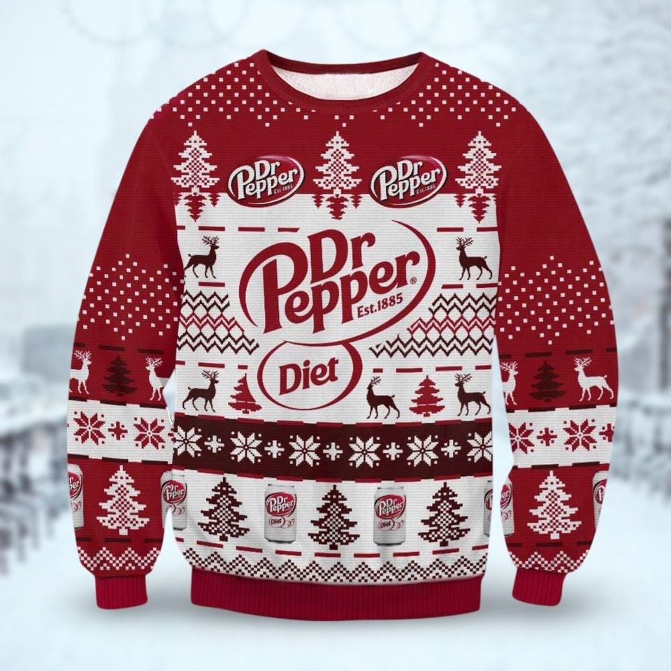 Christmas Dr Pepper Diet Ugly Sweater, Dr Pepper Christmas Ugly Sweatshirt