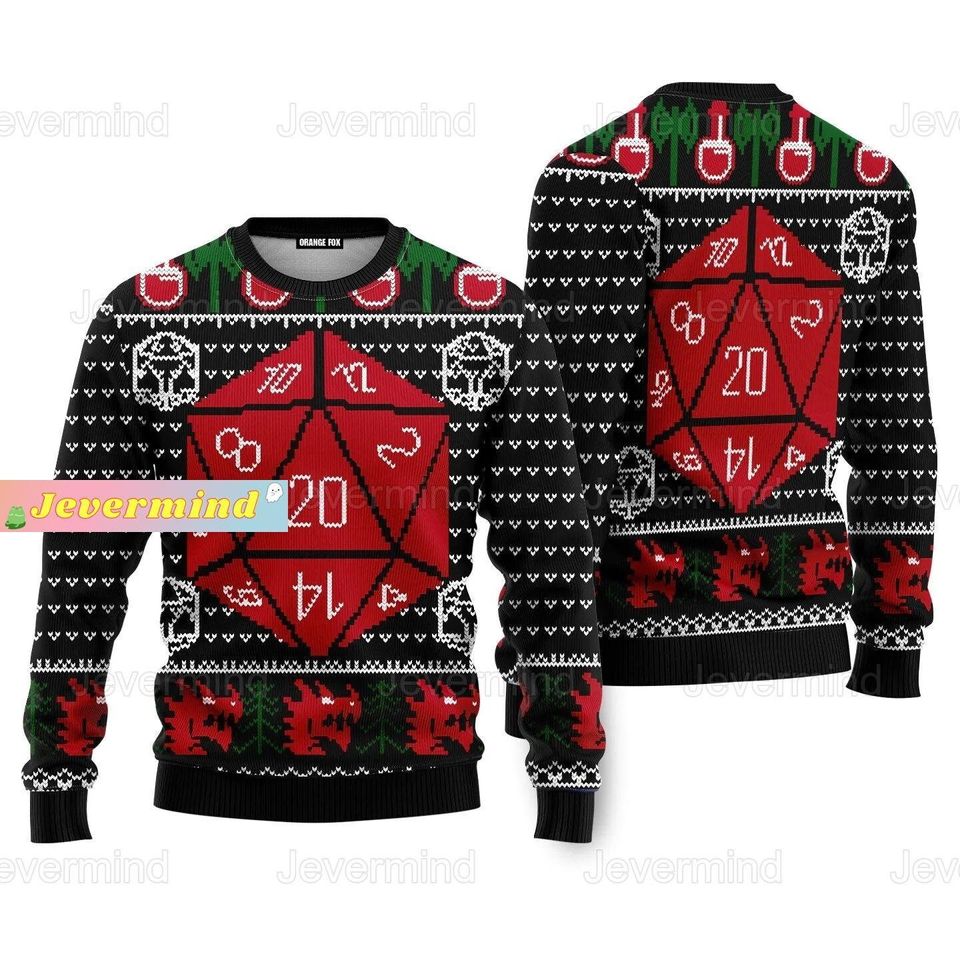 Christmas Dungeons And Dragons Sweater, Dungeon Master Sweater