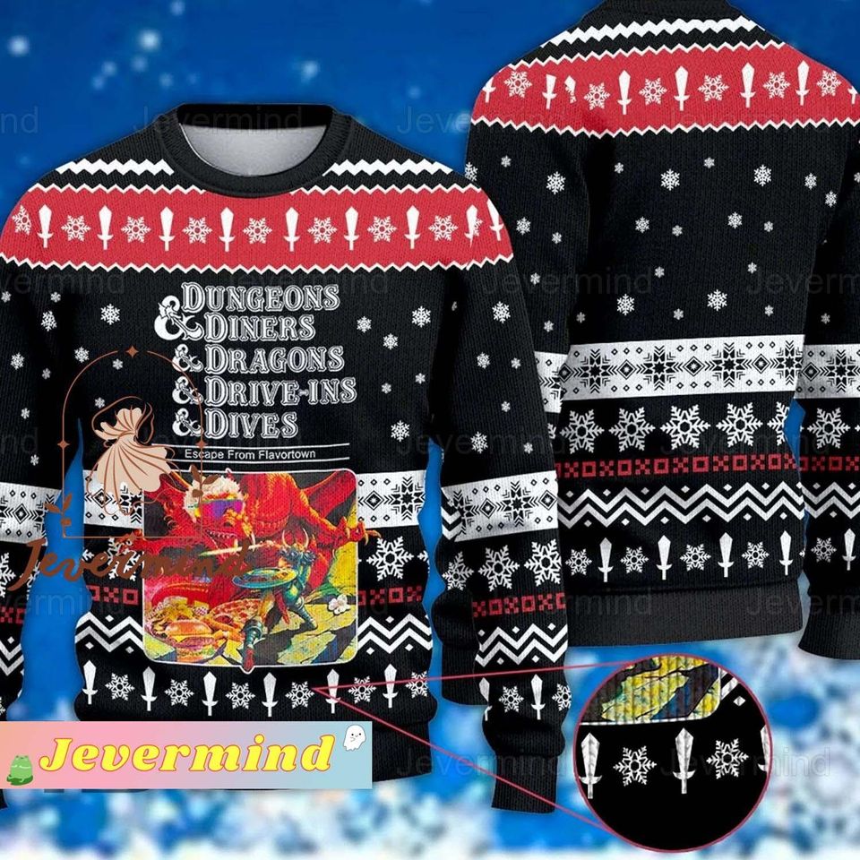 Christmas Dungeons And Dragons Sweater, Dungeons And Dragons