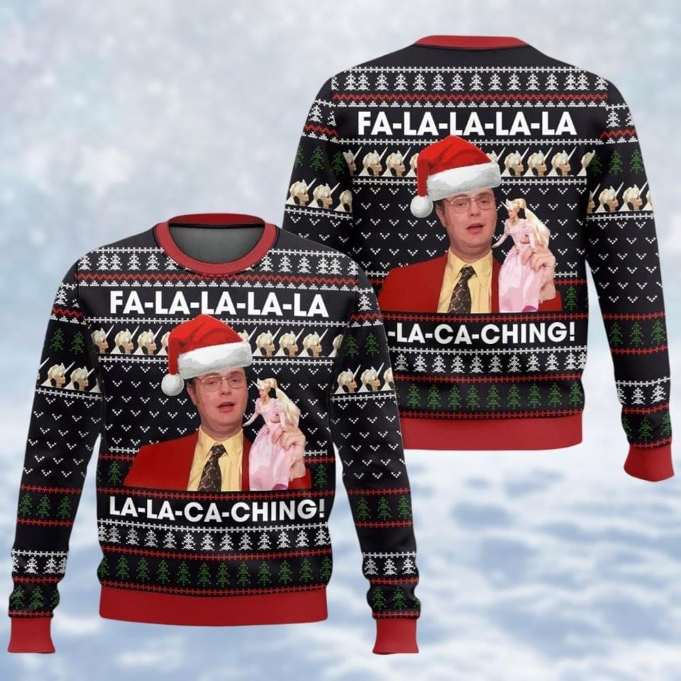 Christmas Dw Schrute Ugly Sweater, The Office Characters Xmas Sweater