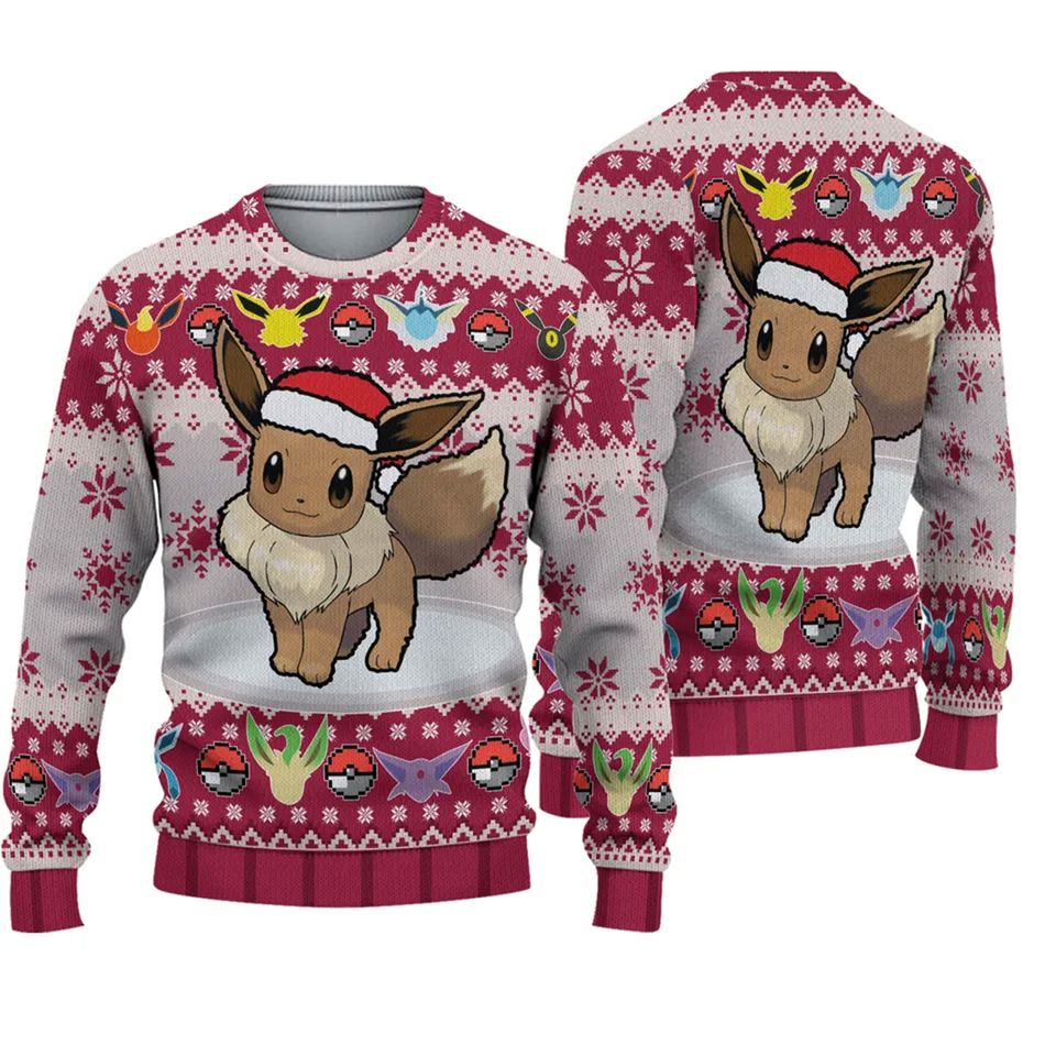 Christmas Eevee Sweater, PKM Eevee Sweater