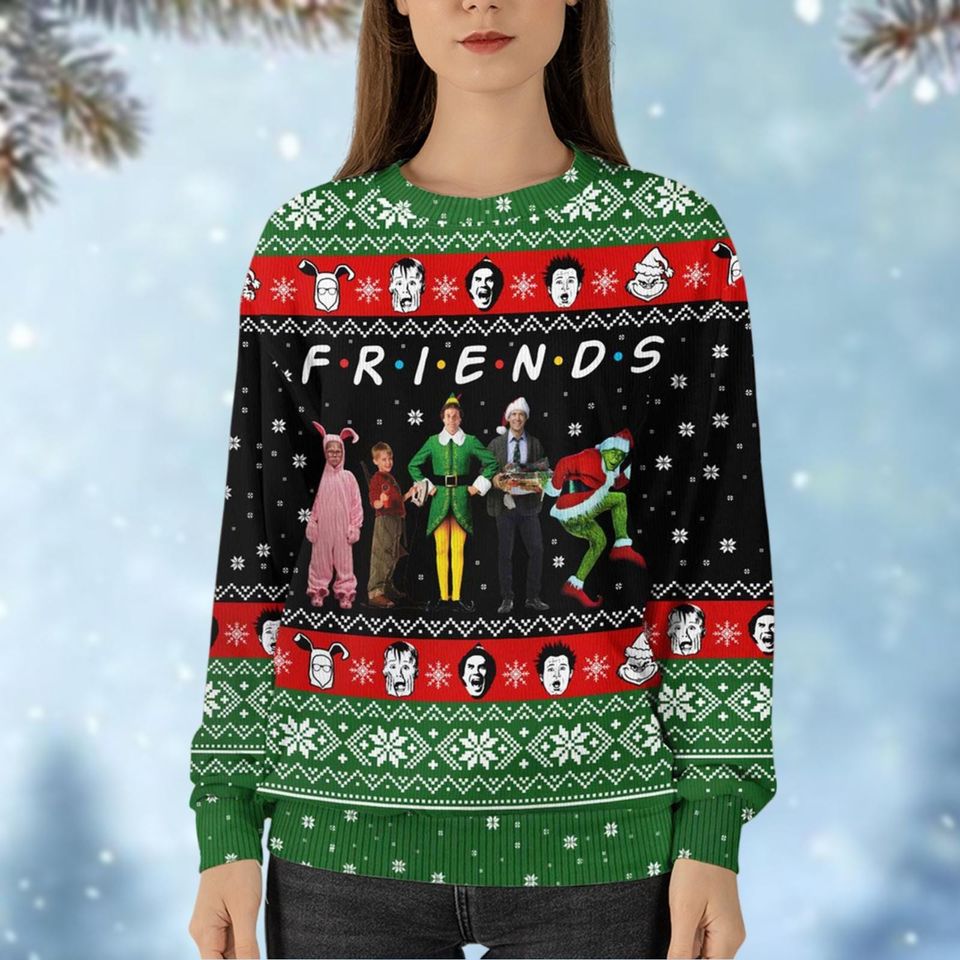 Christmas Elf Ugly Sweater, Buddy Holiday Sweater, 90S Vintage Xmas Movie Character Shirt