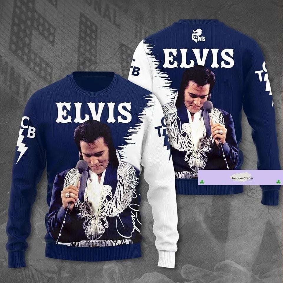 Christmas Elvis Presley Sweater, Elvis Men Sweater