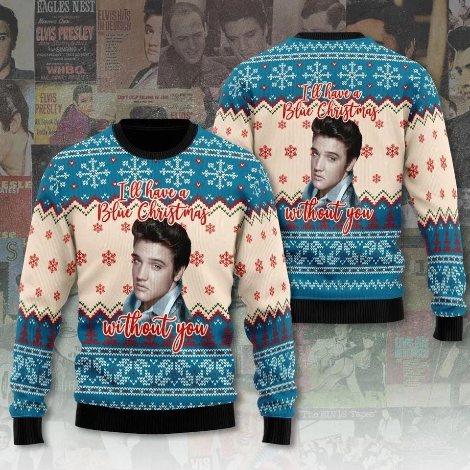 Christmas Elvis Presley Sweater, Elvis Presley Ugly Christmas Sweater